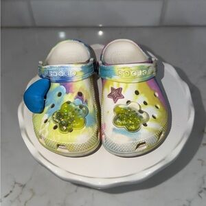CROCS Kids Pastel Tie-Dye Clogs with Charms